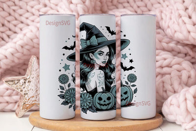 Glamorous Witch 20oz Tumbler Wrap Sublimation DesignSVG 