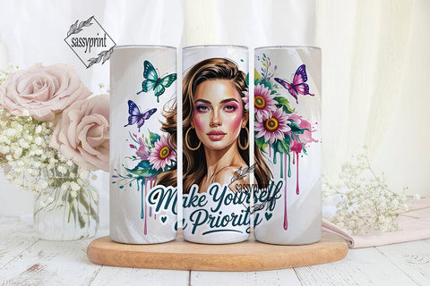 Glamorous Woman Tumbler Wrap Sublimation sassyprint 
