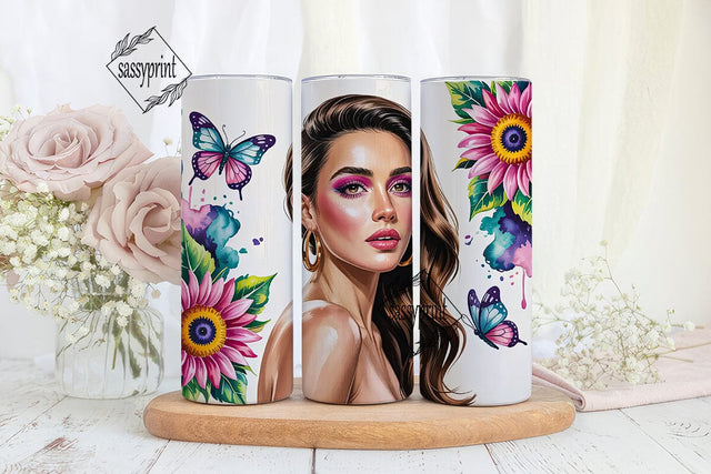 Glamorous Woman Tumbler Wrap Sublimation sassyprint 