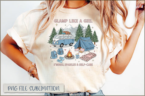 Glamp Like a Girl s'mores, sparkles & self-care Sublimation Shetara Begum 