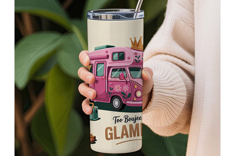 Glamper Camper 20oz Tumbler Wrap Sublimation DesignSVG 