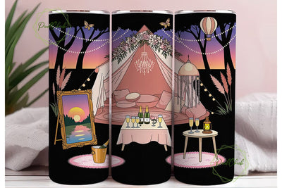 Glamping Queen 20oz Tumbler Design Sublimation PixelChick 