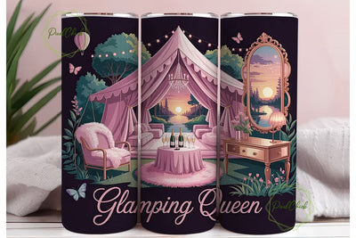 Glamping Queen 20oz Tumbler Design Sublimation PixelChick 