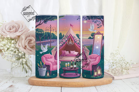 Glamping Queen 20oz Tumbler Wrap Sublimation sassyprint 