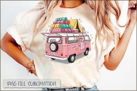 Glamping Van Girl PNG Sublimation Shetara Begum 