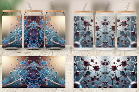 Glass Can 3D Atom Sublimation artnoy 