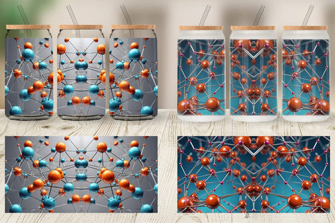 Glass Can 3D Atom Sublimation artnoy 