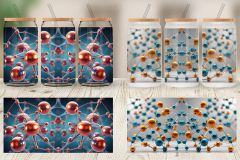 Glass Can 3D Atom Sublimation artnoy 