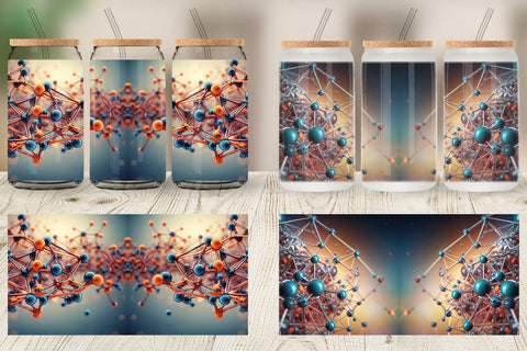 Glass Can 3D Atom Sublimation artnoy 