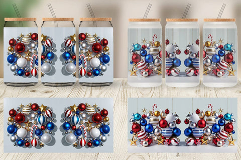 Glass Can 3D Christmas Ornament Sublimation artnoy 