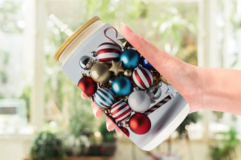 Glass Can 3D Christmas Ornament Sublimation artnoy 