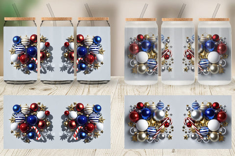 Glass Can 3D Christmas Ornament Sublimation artnoy 