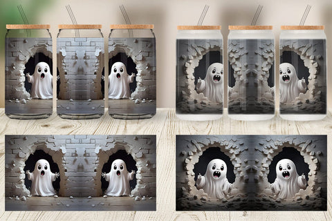 Glass Can 3D Ghost From Crack Hole Sublimation artnoy 