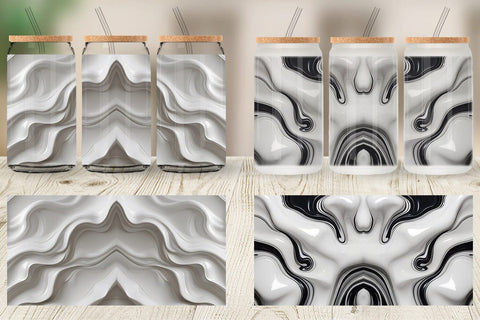 Glass Can 3D Liquid Abstract Sublimation artnoy 