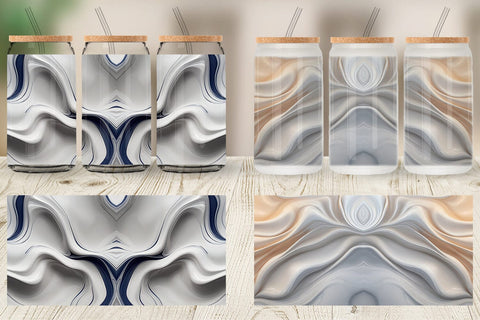 Glass Can 3D Liquid Abstract Sublimation artnoy 