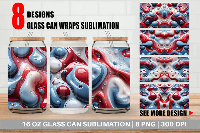 Glass Can 3D Liquid Sublimation artnoy 
