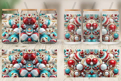 Glass Can 3D Orb Christmas Sublimation artnoy 