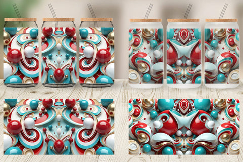 Glass Can 3D Orb Christmas Sublimation artnoy 