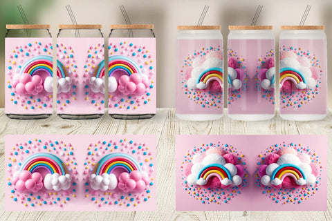 Glass Can 3D Rainbow and Cloud Sublimation artnoy 