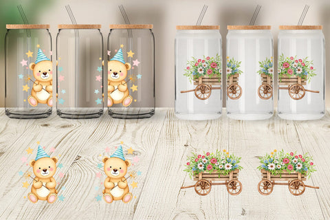 Glass Can 4th of July Parade Sublimation artnoy 