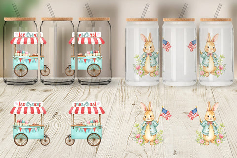 Glass Can 4th of July Parade Sublimation artnoy 