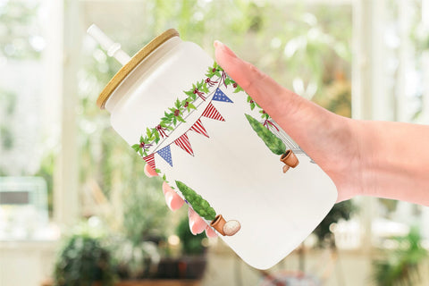 Glass Can 4th of July Parade Sublimation artnoy 