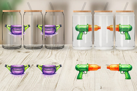 Glass Can 90s Beach Essentials Sublimation artnoy 
