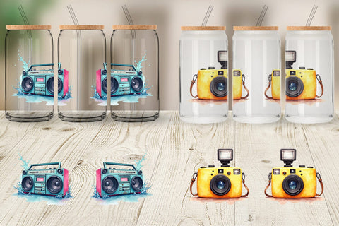 Glass Can 90s Beach Essentials Sublimation artnoy 