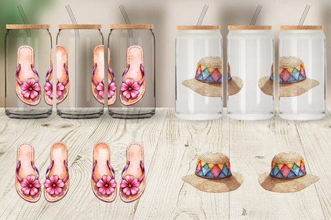 Glass Can 90s Beach Essentials Sublimation artnoy 
