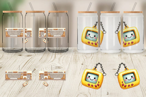 Glass Can 90s Tech Gadgets Sublimation artnoy 