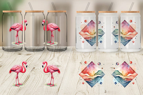 Glass Can 90s Tropical Memphis Sublimation artnoy 