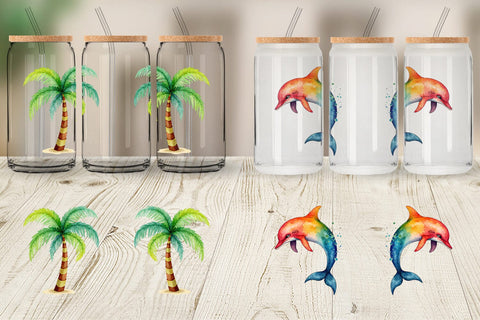 Glass Can 90s Tropical Memphis Sublimation artnoy 
