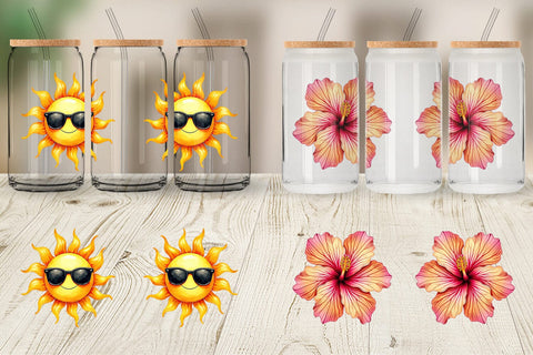 Glass Can 90s Tropical Memphis Sublimation artnoy 