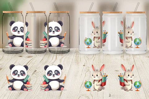 Glass Can Adorable School Summer Sublimation artnoy 