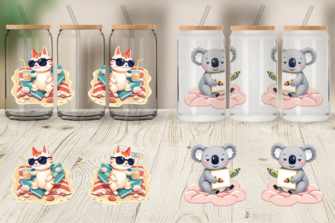 Glass Can Adorable School Summer Sublimation artnoy 