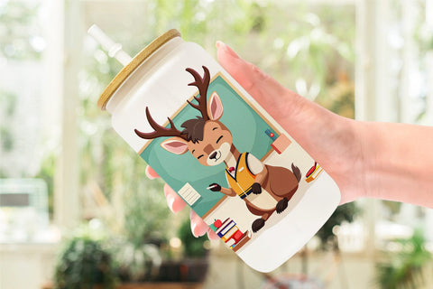 Glass Can Adorable School Summer Sublimation artnoy 