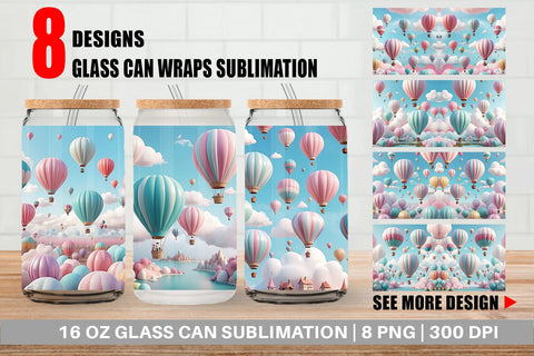 Glass Can Air Balloons Sublimation artnoy 