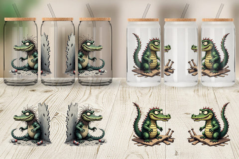 Glass Can Alcatraz Gator Sublimation artnoy 