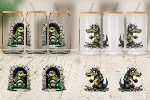 Glass Can Alcatraz Gator Sublimation artnoy 