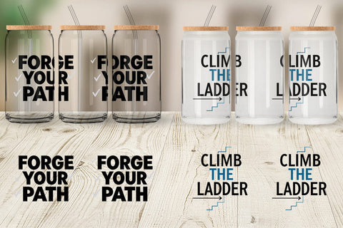 Glass Can Ambitious Career Starter Quotes Sublimation artnoy 