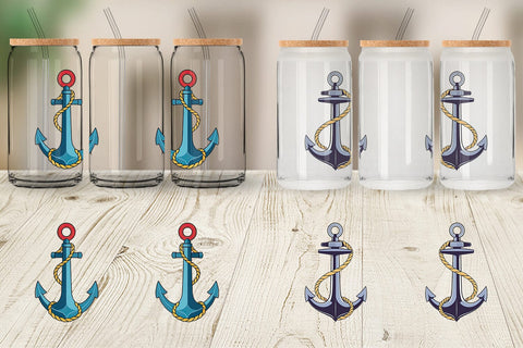 Glass Can Anchor Rope Sublimation artnoy 