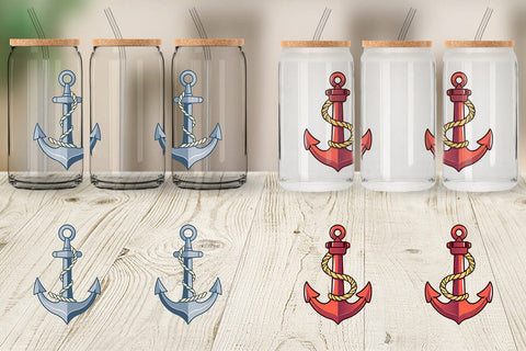 Glass Can Anchor Rope Sublimation artnoy 