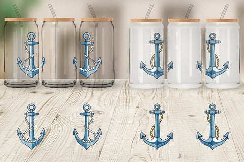 Glass Can Anchor Rope Sublimation artnoy 