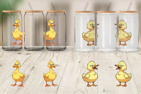 Glass Can Angry Duck Sublimation artnoy 