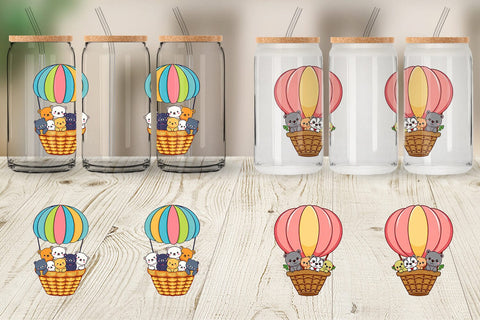 Glass Can Animal Hot Air Balloon Sublimation artnoy 