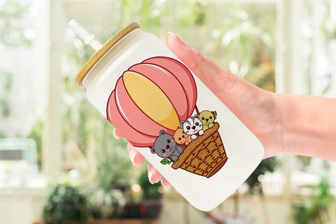 Glass Can Animal Hot Air Balloon Sublimation artnoy 