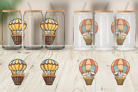 Glass Can Animal Hot Air Balloon Sublimation artnoy 