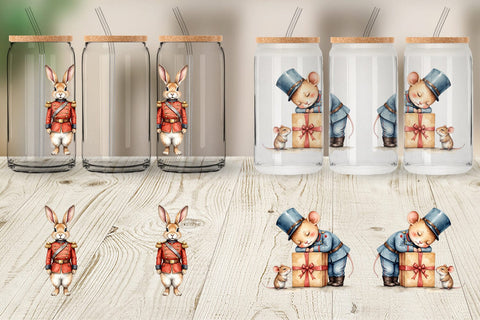 Glass Can Animal Toy Soldiers Sublimation artnoy 