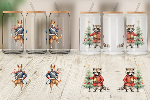 Glass Can Animal Toy Soldiers Sublimation artnoy 