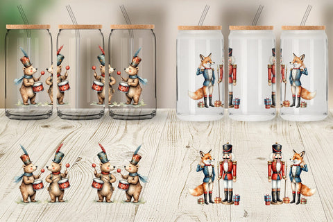 Glass Can Animal Toy Soldiers Sublimation artnoy 